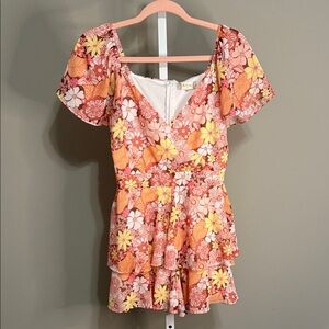 Altar’d State Floral Romper Size S Boho‎ Festival Retro 70s Vibes